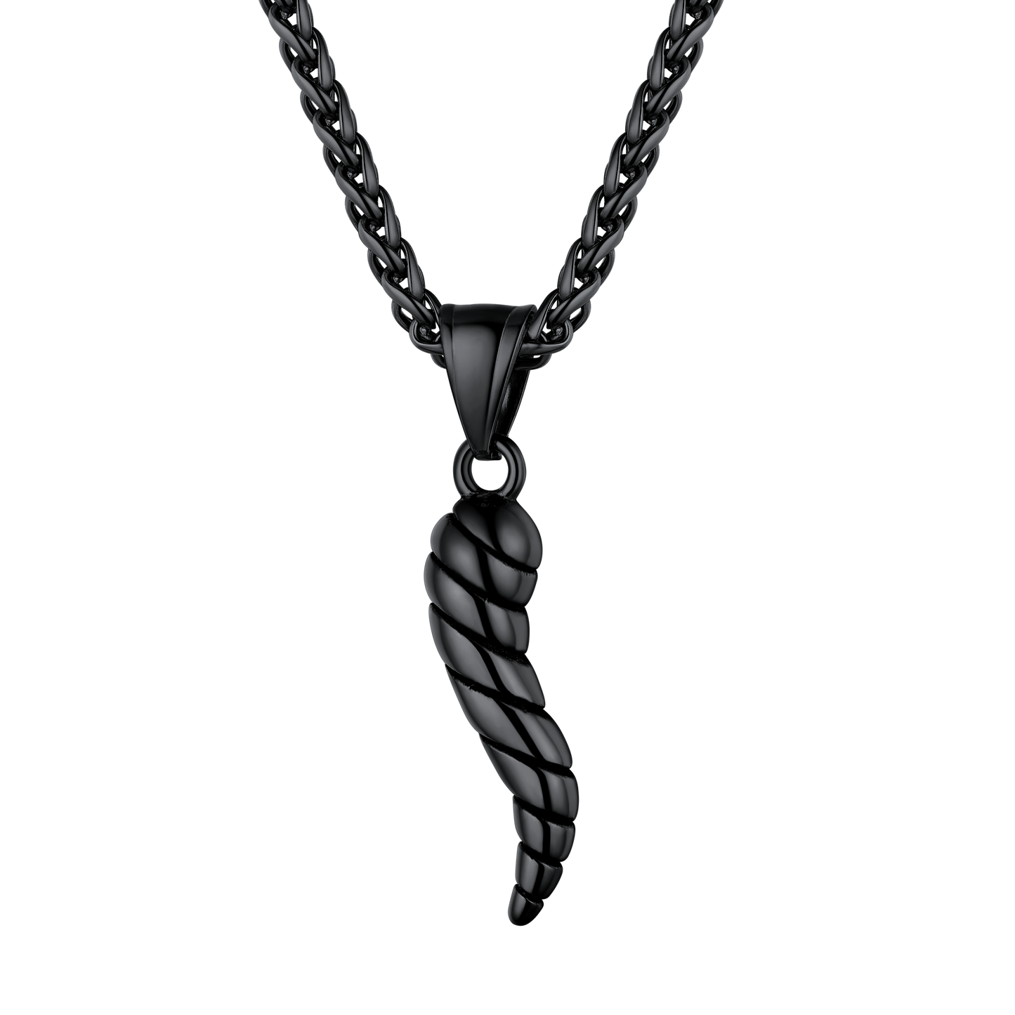 Italian Horn Pendant Necklace Cornicello Amulet Talisman