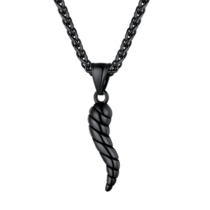 Italian Horn Pendant Necklace Cornicello Amulet Talisman