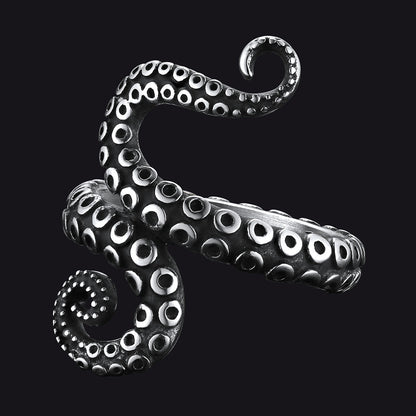 Punk Octopus Tentacle Ring for in Stainless Steel