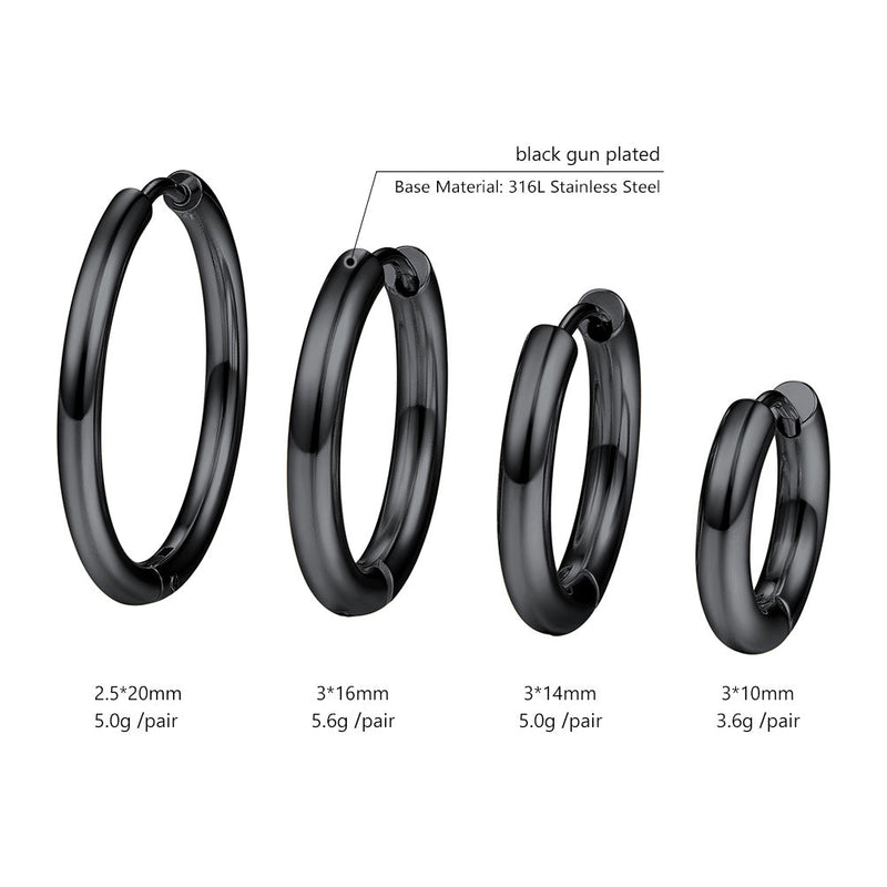 Simple 10mm Hoop Earrings for