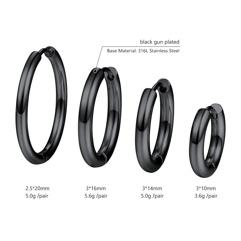 Simple 10mm Hoop Earrings for