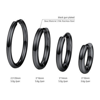 Simple 10mm Hoop Earrings for