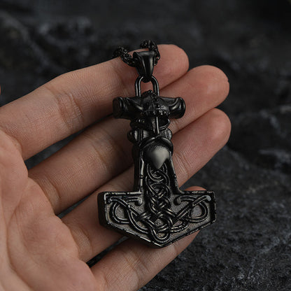 Viking Mjolnir Thor Hammer Necklace Odin Pendant for
