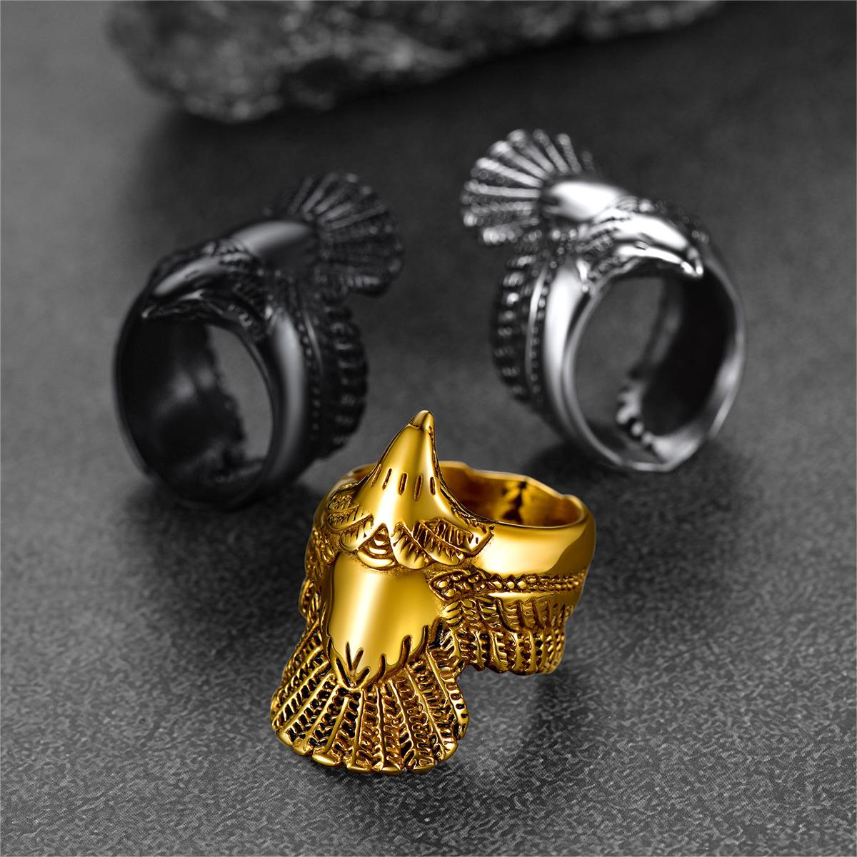 Retro Eagle Ring for Stainless Steel