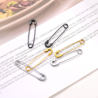 Safety Pin Piercing Earrings Set for 3 Pairs