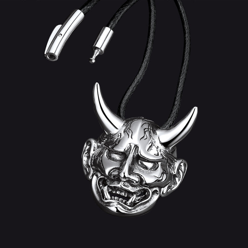 Faithheart Demon Hannya Mask Pendant Necklace for