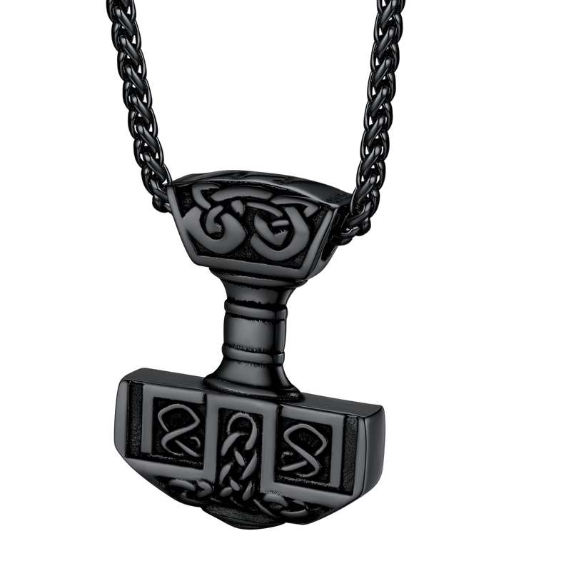 Faithheart Norse Viking Thor's Hammer Necklace Mjolnir Pendant for