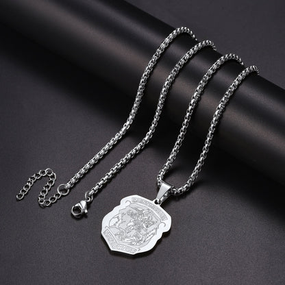 The Archangel St. Michael Necklace Medal Shield Pendant