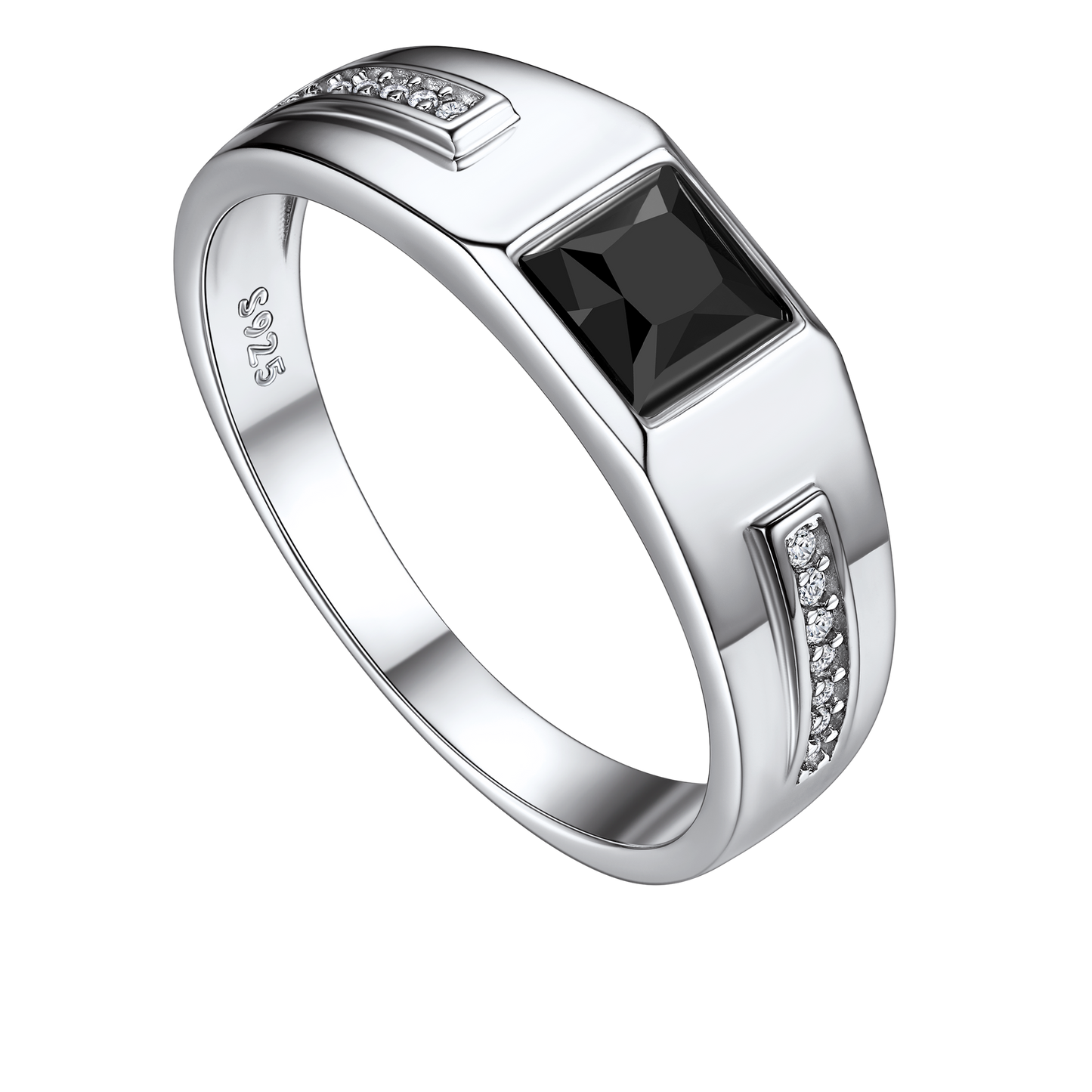Minimalist Black Onyx Band Ring for