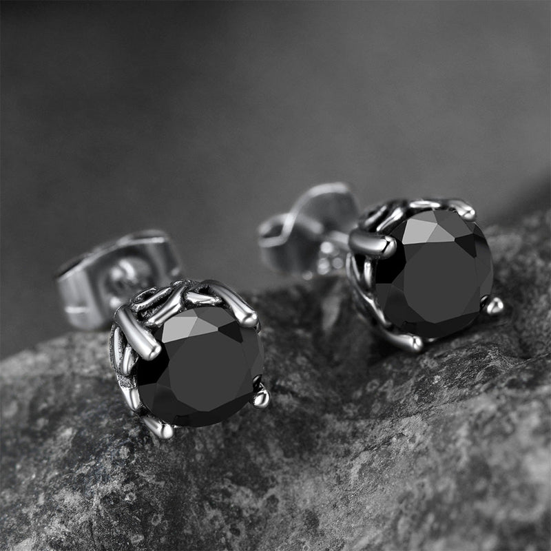 Celtic Ruby Stud Earrings for in Stainless Steel