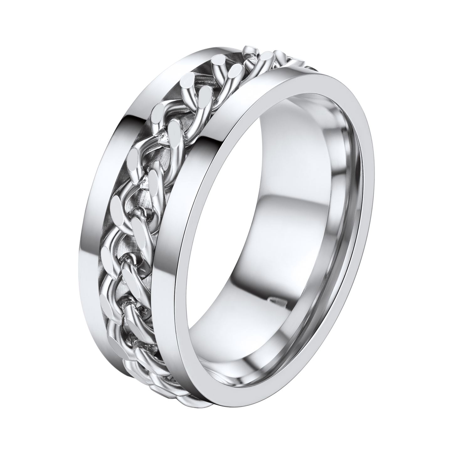 Cuban Chain Fidget Ring for Anxiety