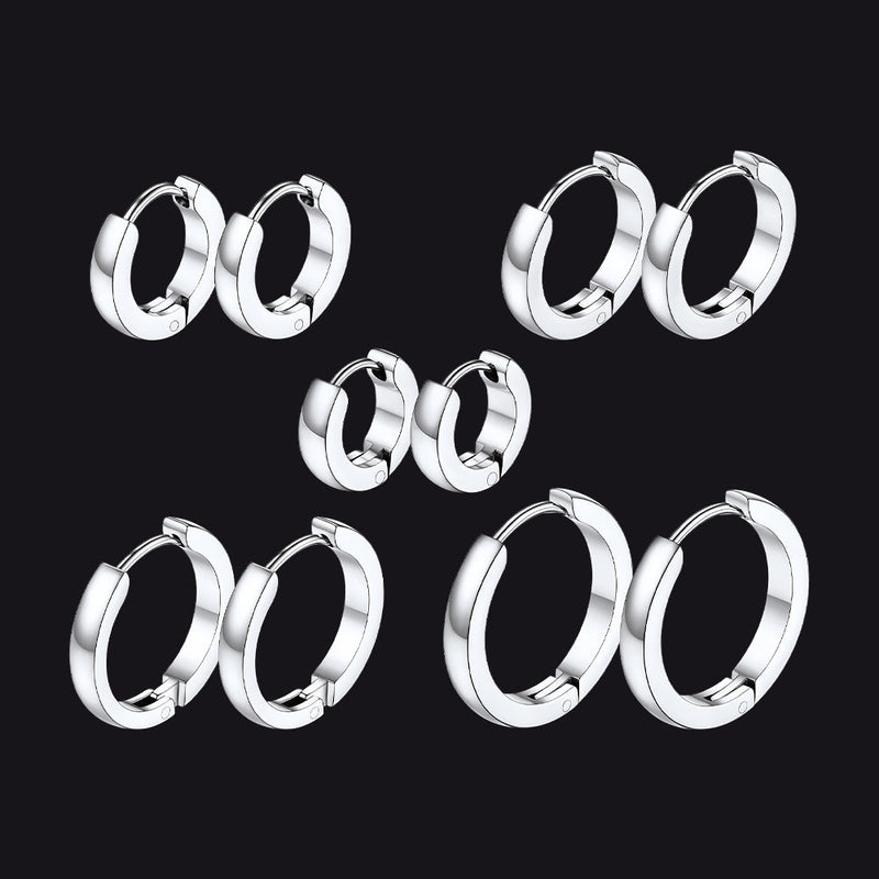 5 Pairs Minimalist Hoop Earrings Set for