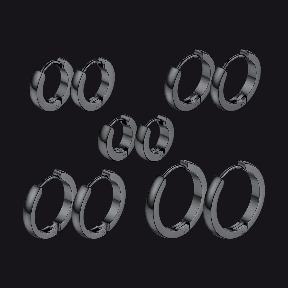 5 Pairs Minimalist Hoop Earrings Set for