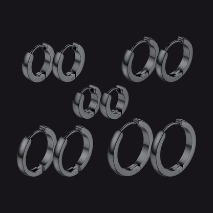5 Pairs Minimalist Hoop Earrings Set for