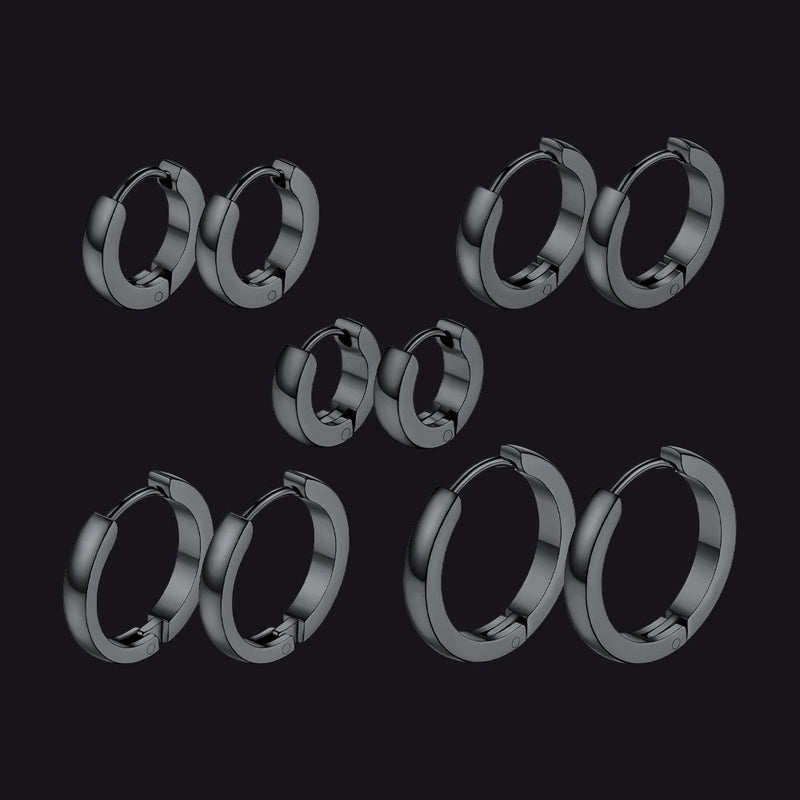 5 Pairs Minimalist Hoop Earrings Set for