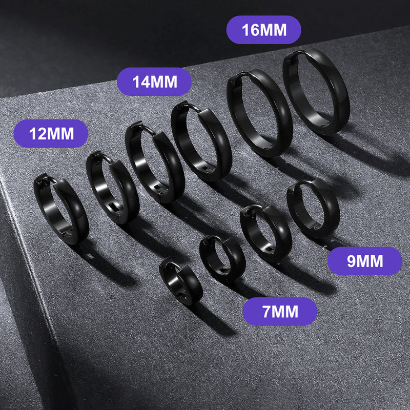 5 Pairs Minimalist Hoop Earrings Set for