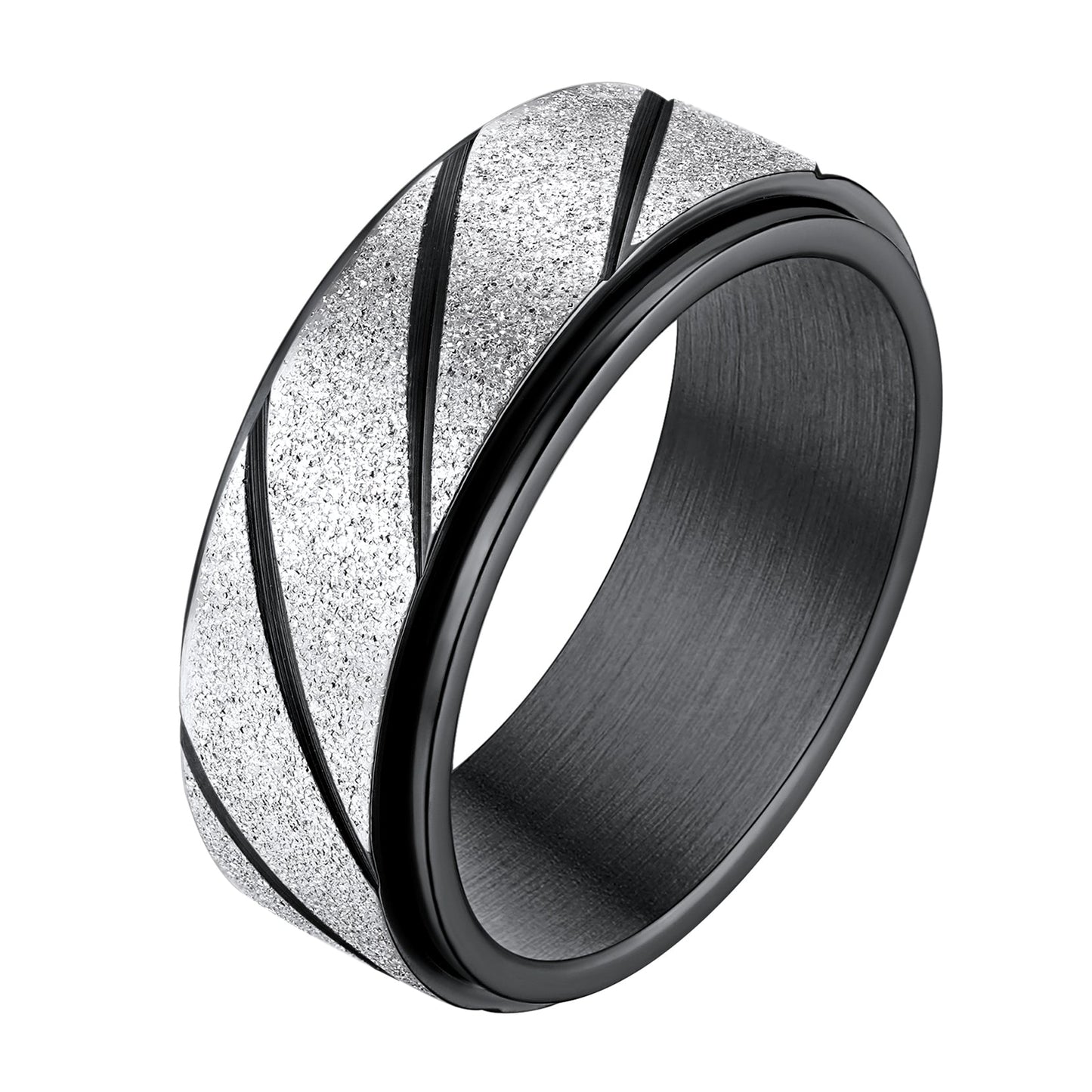 Rotatable Fidget Ring for Anxiety Stainless Steel