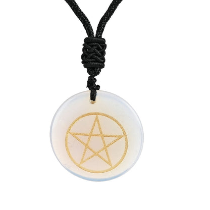 Natural Crystals Pentacle Necklace