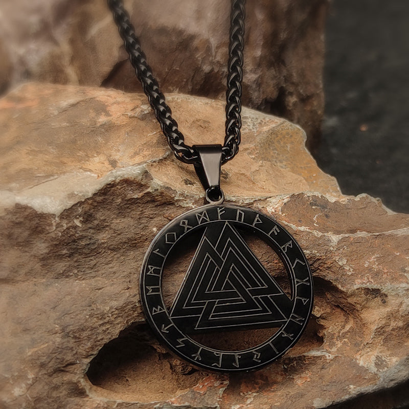 Faithheart Viking Rune Valknut Necklace for
