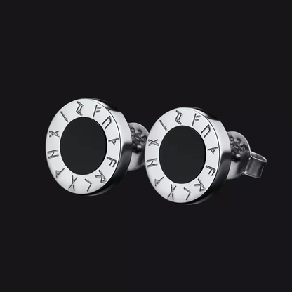 Black Onyx Diamond Stud Earrings for Sterling Silver