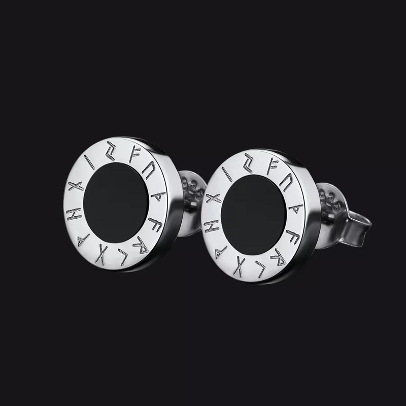 Black Onyx Diamond Stud Earrings for Sterling Silver