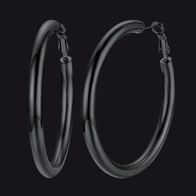 Chunky 5mm Hoop Earrings With Lobster Clasp for