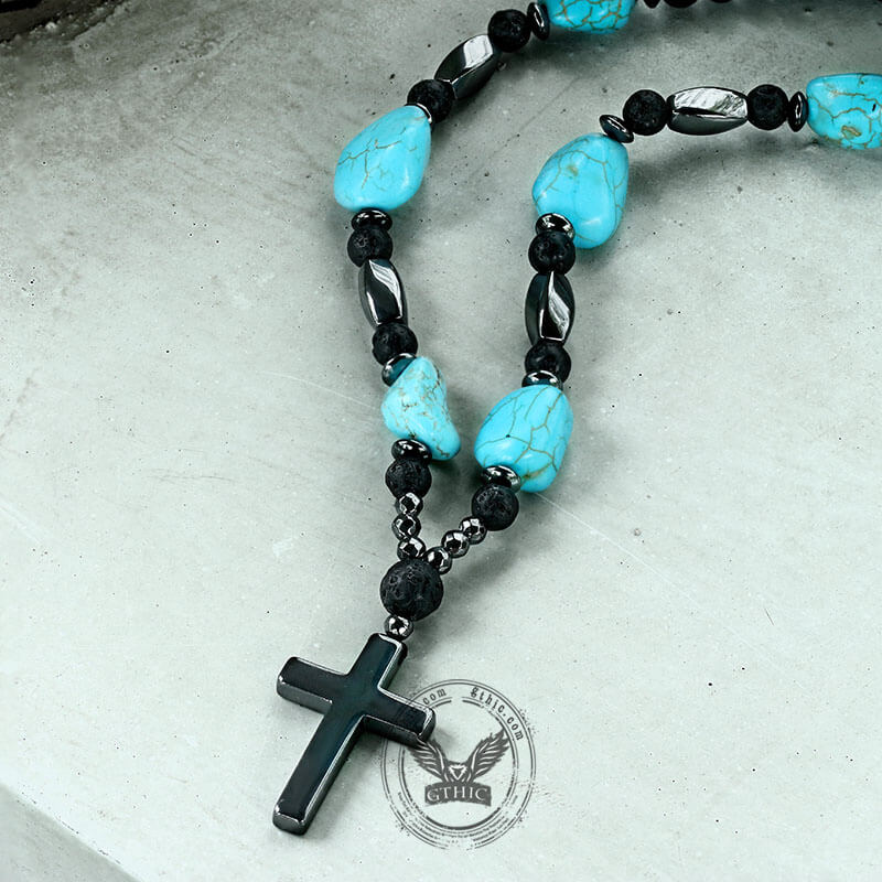 60 Cm Turquoise Bead Necklace