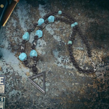 60 Cm Turquoise Bead Necklace