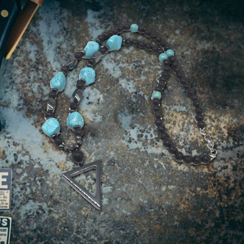 60 Cm Turquoise Bead Necklace