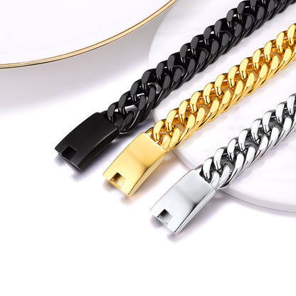 Custom Id Engraved Miami Cuban Link Chain Bracelet for