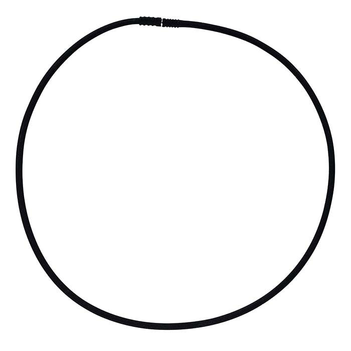 Thick Black Rubber 3mm Tube Cord Necklace With Easy Locking Clasp