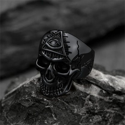 Eye of Providence Skull Ring for