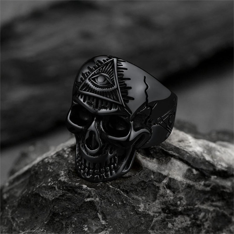 Eye of Providence Skull Ring for
