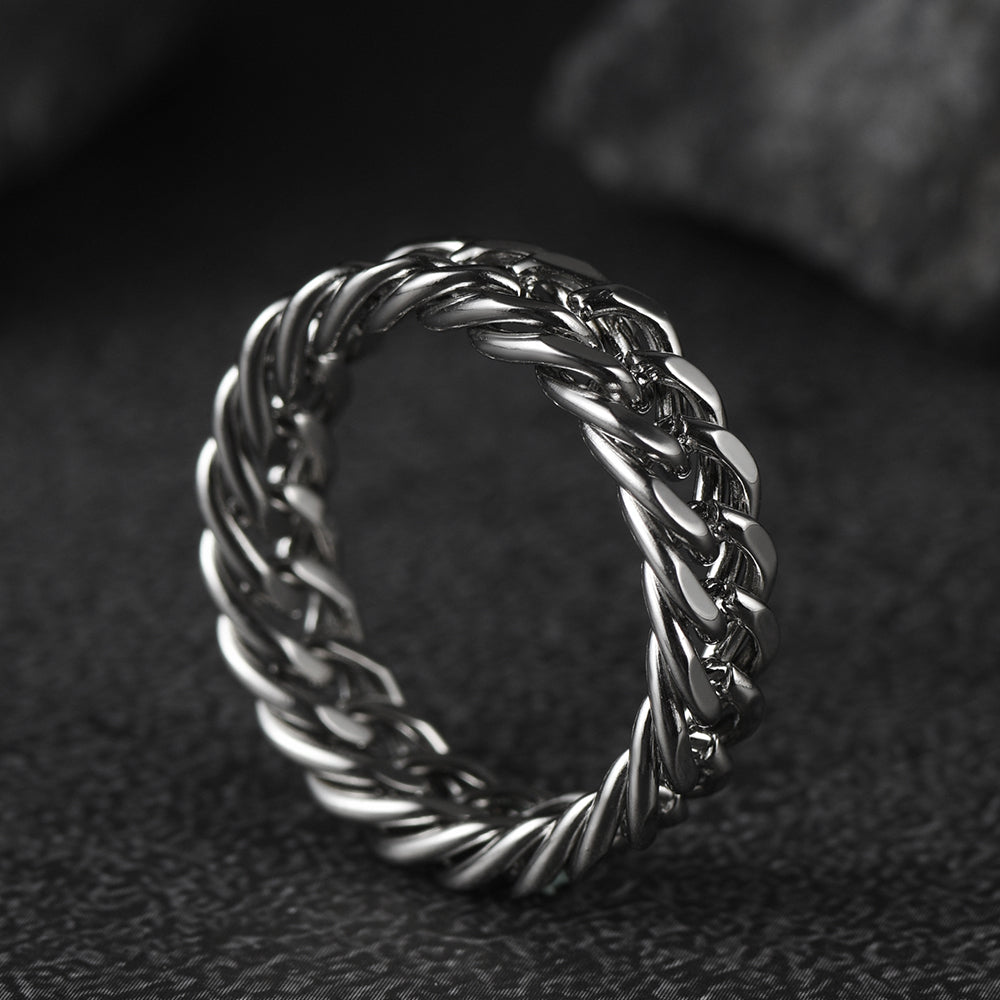 Cuban Chain Stainless Steel Ring for