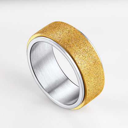 Faithheart Glitter Finish Fidget Anxiety Ring Stainless Steel