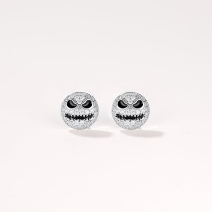 Halloween Jack Skellington Earrings for in Sterling Silver