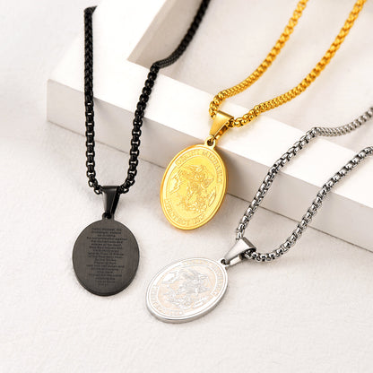 Archangel Michael Medal Pendant Necklace