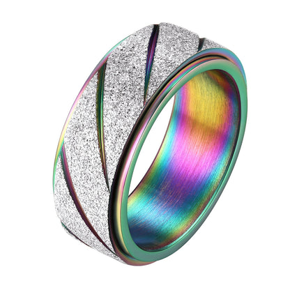 Rotatable Fidget Ring for Anxiety Stainless Steel
