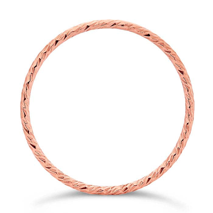 14/20 Rose Gold-filled Petite Stackable Rings, Swarovski Pearl & Sparkle Finish, Set of 3