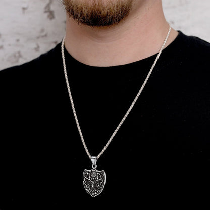 Flash Norse Viking Compass Deer Necklace for