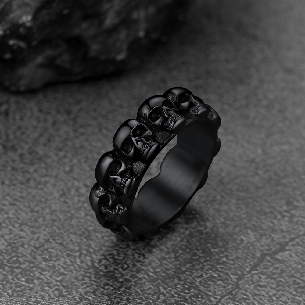 Gothic Punk Skull Ring for Stainless Steel