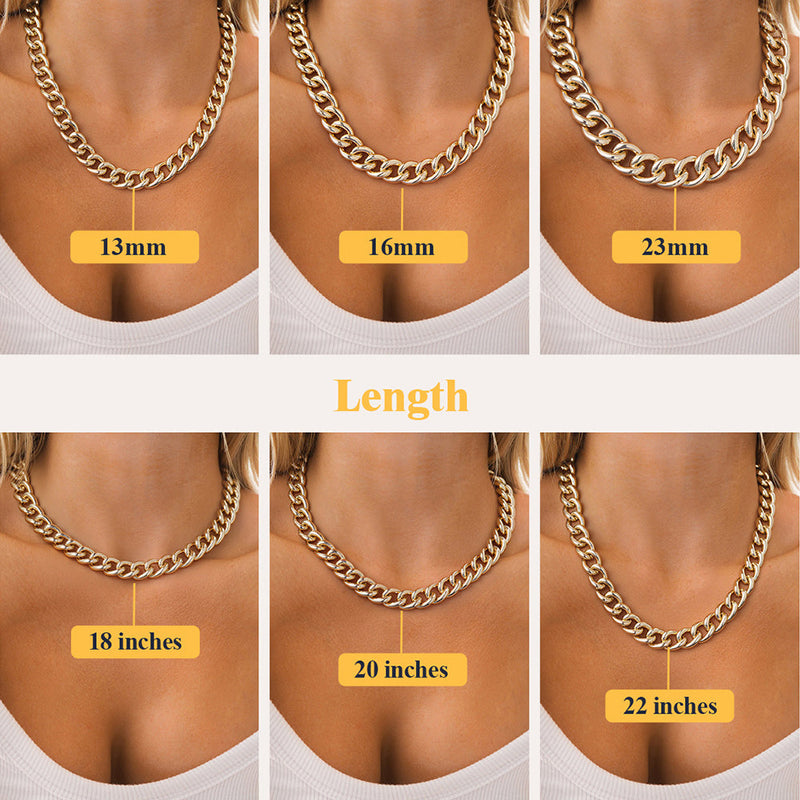 Gold Chunky Cuban Link Chain Choker for