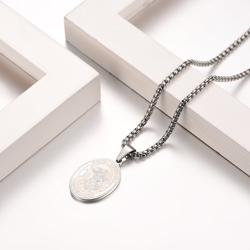 Archangel Michael Medal Pendant Necklace