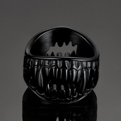 Gothic Punk Vampire Fang Teeth Ring for