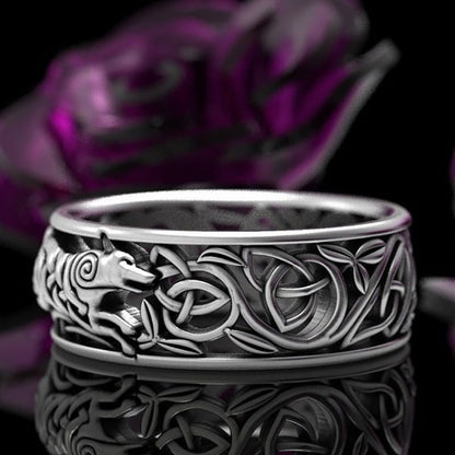 Celtic Werewolf Wild Spirit's Embrace Ring
