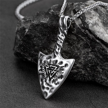 Flash Viking Gungnir Necklace With Valknut Amulet Jewelry for
