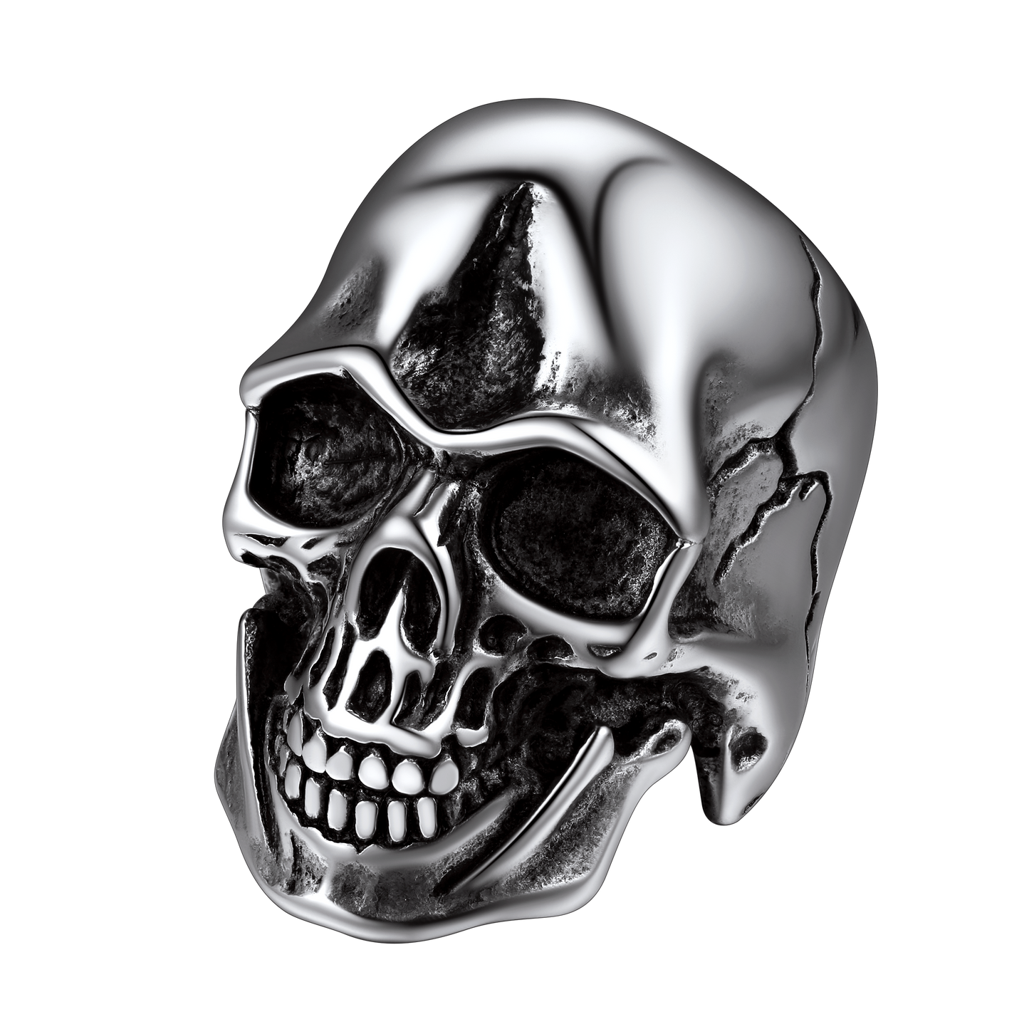 Gothic Biker Skull Stainless Steel Ring for