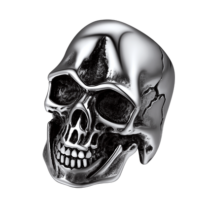 Gothic Biker Skull Stainless Steel Ring for