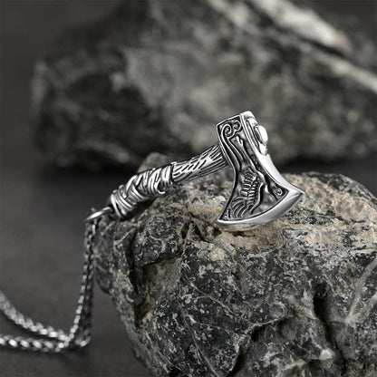 Norse Viking Battle Axe Necklace Amulet Jewelry for
