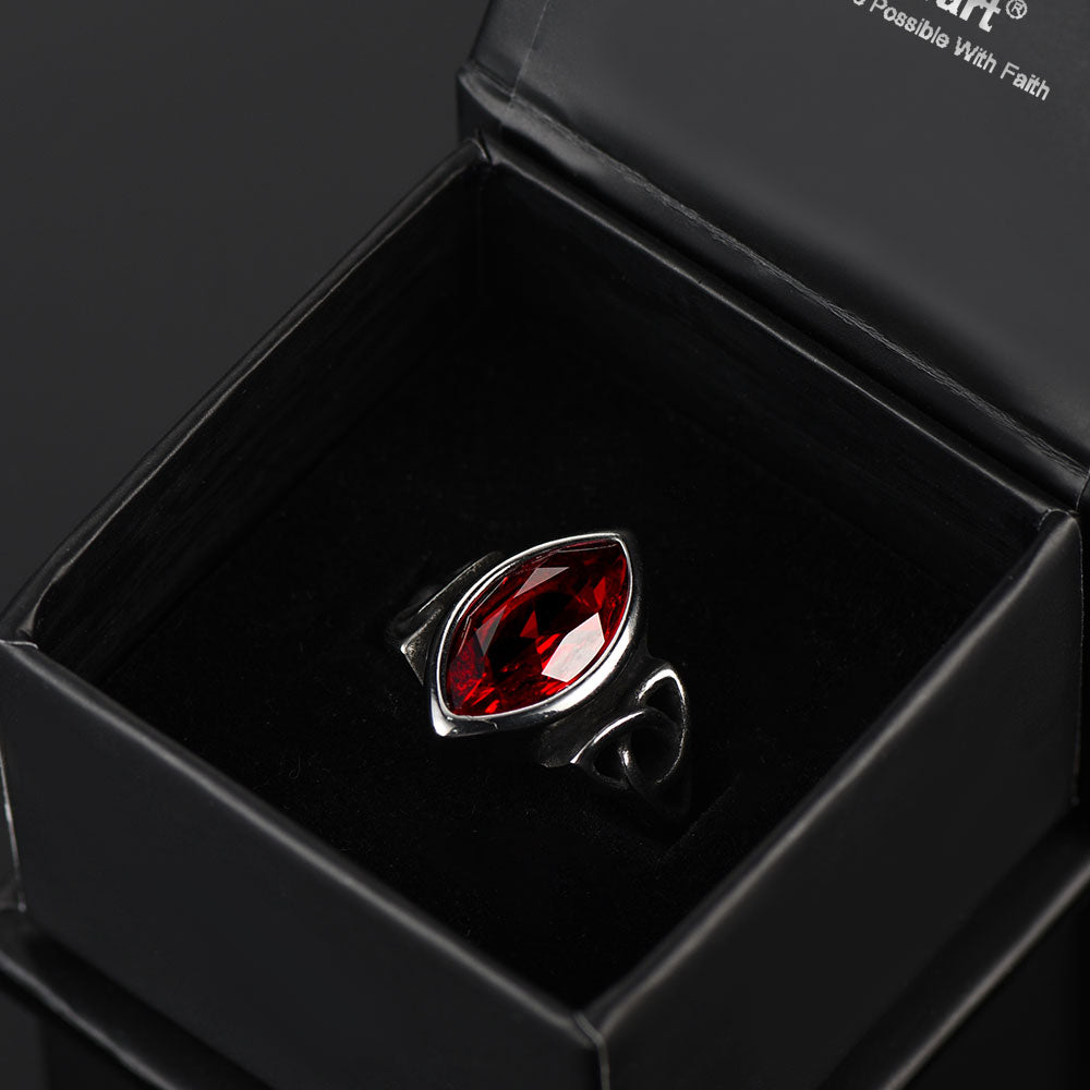 Flash Celtic Ruby Ring for in Stainless Steel